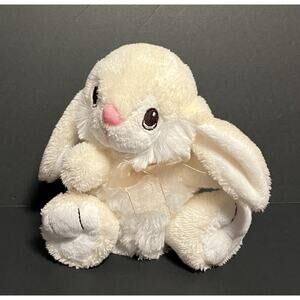 Dan Dee 8” Bunny Rabbit Plush Stuffed Animal Baby Soft Sewn Eyes Yellow White